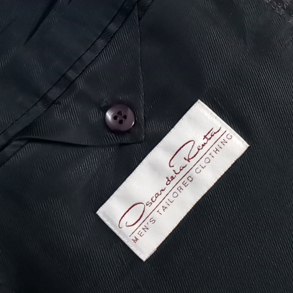 Oscar dela Renta Men's Luxury Check Blazer - Picture 15 of 15